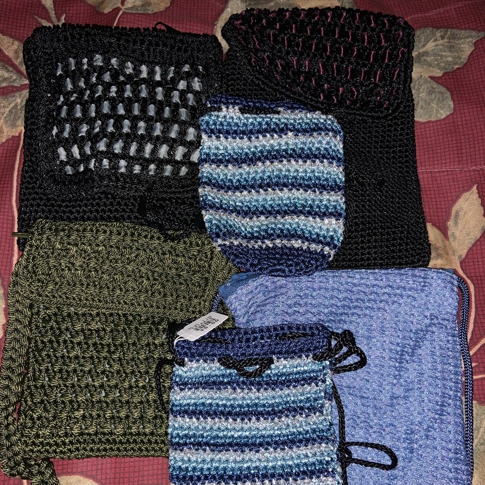 Bundle of crochet bags